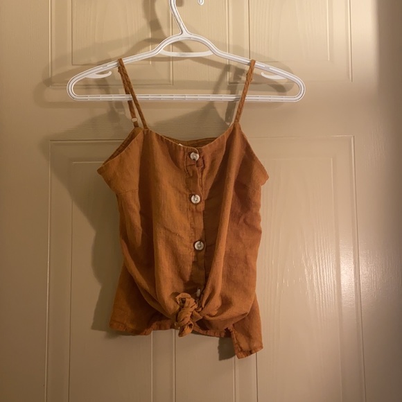 Linen Brown Tank Top - Picture 2 of 5